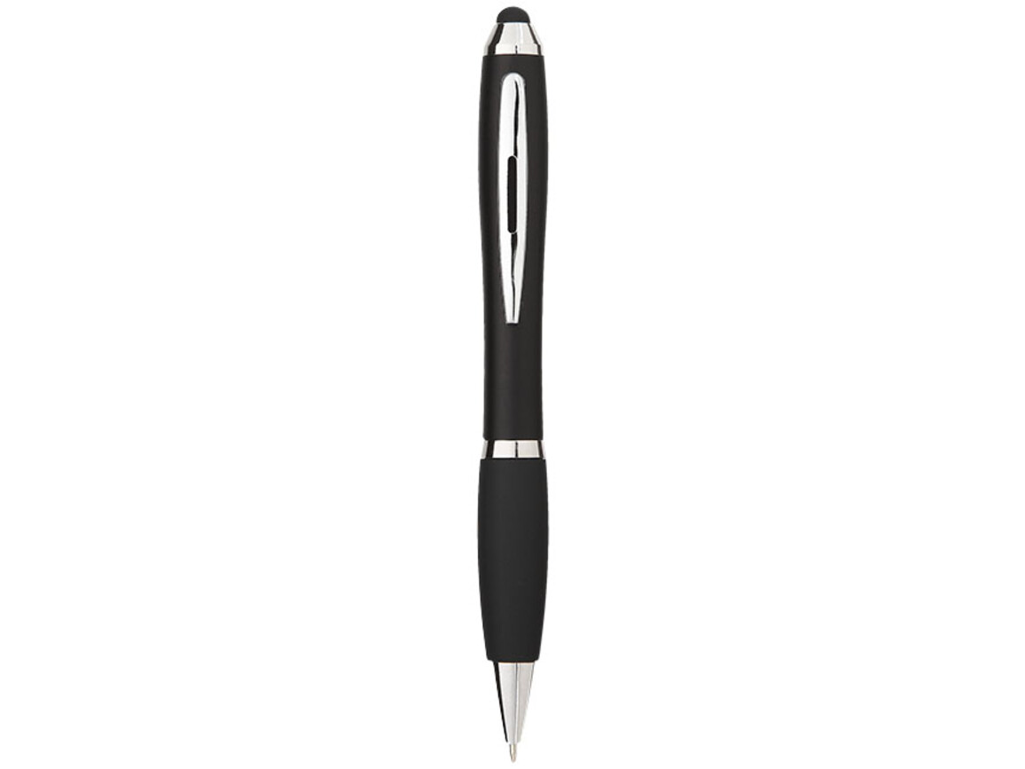 Nash Stylus Kugelschreiber farbig mit schwarzem Griff, schwarz bedrucken, Art.-Nr. 10690300