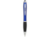 Nash Stylus Kugelschreiber farbig mit schwarzem Griff, royalblau, schwarz bedrucken, Art.-Nr. 10690302