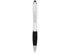 Nash Stylus Kugelschreiber farbig mit schwarzem Griff, weiss, schwarz bedrucken, Art.-Nr. 10690305