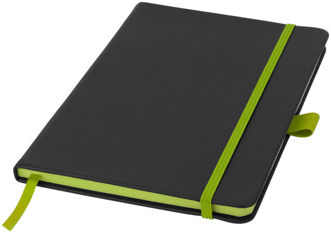 Colour-Edge A5 Hard Cover Notizbuch, schwarz, limone bedrucken, Art.-Nr. 10690703 Colour-Edge A5 Hard Cover Notizbuch, schwarz, limone bedrucken, Art.-Nr. 10690703