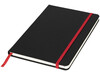 Lasercut A5 Notizbuch, schwarz, rot bedrucken, Art.-Nr. 10728001