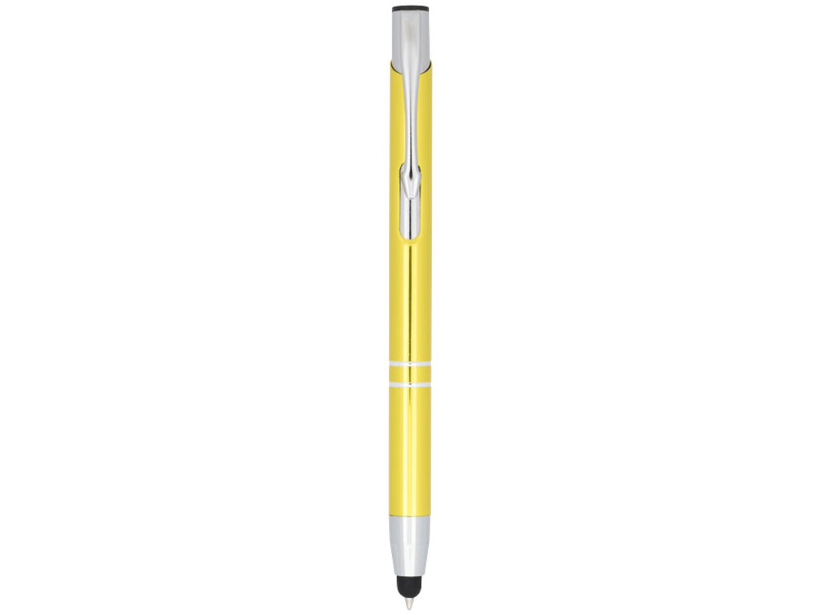 Moneta Kugelschreiber mit Metall Touchpen, gelb bedrucken, Art.-Nr. 10729810