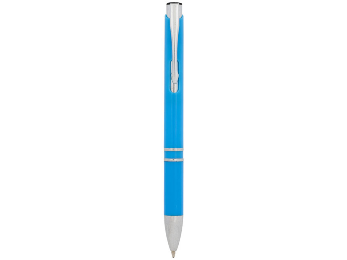 Moneta Druckkugelschreiber aus ABS-Kunststoff, processblau bedrucken, Art.-Nr. 10729905