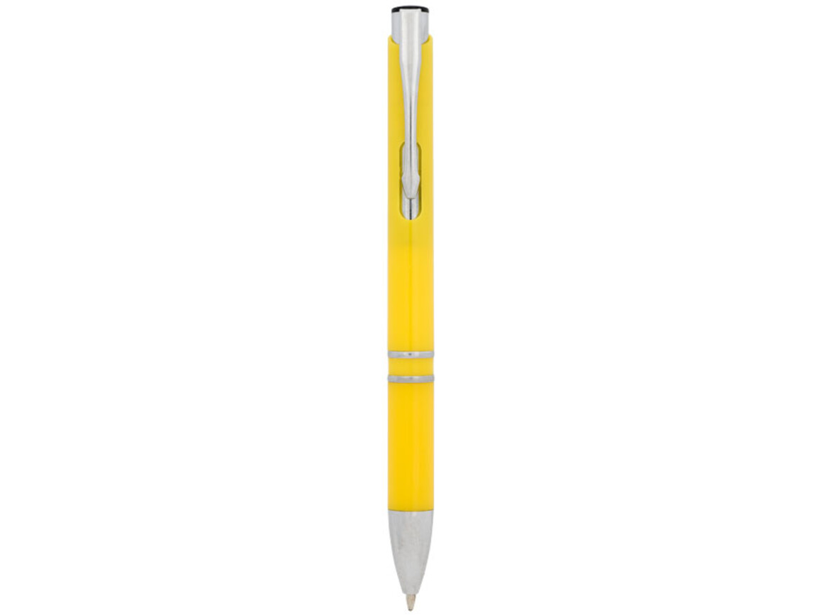 Moneta Druckkugelschreiber aus ABS-Kunststoff, gelb bedrucken, Art.-Nr. 10729909