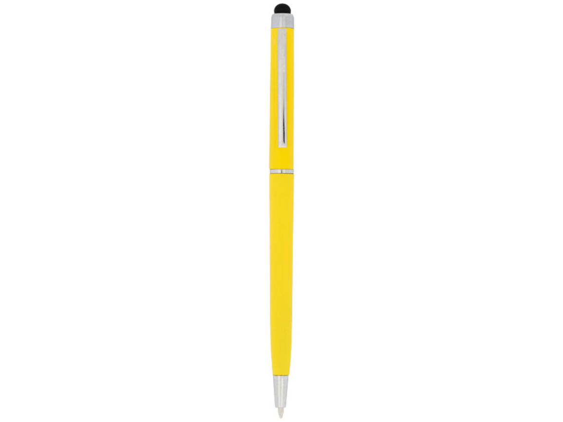 Valeria ABS Kugelschreiber mit Stylus, gelb bedrucken, Art.-Nr. 10730006
