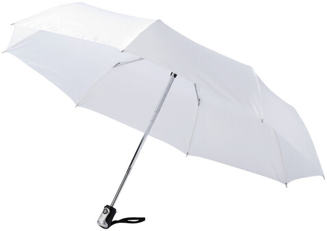 Alex 21,5" Vollautomatik Kompaktregenschirm, weiss bedrucken, Art.-Nr. 10901604 Alex 21,5" Vollautomatik Kompaktregenschirm, weiss bedrucken, Art.-Nr. 10901604