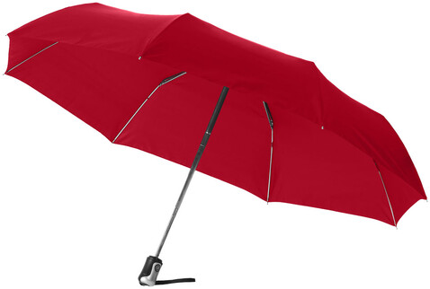 Alex 21,5" Vollautomatik Kompaktregenschirm, rot bedrucken, Art.-Nr. 10901612 Alex 21,5" Vollautomatik Kompaktregenschirm, rot bedrucken, Art.-Nr. 10901612