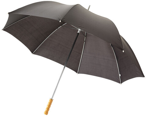 Karl 30" Golfschirm mit Holzgriff, schwarz bedrucken, Art.-Nr. 19547884