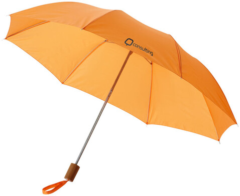 Oho 20" Kompaktregenschirm, orange bedrucken, Art.-Nr. 10905802 Oho 20" Kompaktregenschirm, orange bedrucken, Art.-Nr. 10905802