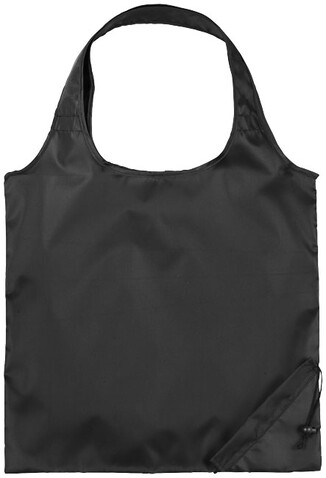 Bungalow faltbare Polyester Tragetasche 7L, schwarz bedrucken, Art.-Nr. 12011900 Bungalow faltbare Polyester Tragetasche 7L, schwarz bedrucken, Art.-Nr. 12011900