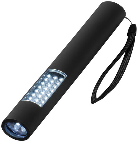 Lutz Magnet Taschenlampe mit 28 LEDs, schwarz bedrucken, Art.-Nr. 13402700 Lutz Magnet Taschenlampe mit 28 LEDs, schwarz bedrucken, Art.-Nr. 13402700