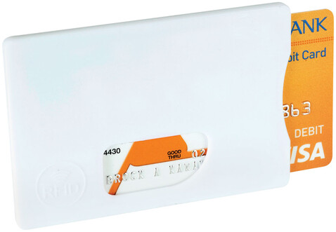 RFID Kreditkartenschutz, weiss bedrucken, Art.-Nr. 13422601 RFID Kreditkartenschutz, weiss bedrucken, Art.-Nr. 13422601