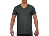 Gildan Gildan Mens Softstyle® V-Neck T-Shirt, Dark Heather, 2XL bedrucken, Art.-Nr. 108091267