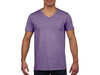 Gildan Gildan Mens Softstyle® V-Neck T-Shirt, Heather Purple, M bedrucken, Art.-Nr. 108093464
