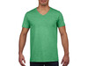 Gildan Gildan Mens Softstyle® V-Neck T-Shirt, Heather Irish Green, L bedrucken, Art.-Nr. 108095135