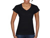 Gildan Ladies` Softstyle® V-Neck T-Shirt, Black, M bedrucken, Art.-Nr. 109091014