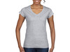 Gildan Ladies` Softstyle® V-Neck T-Shirt, Sport Grey, 2XL bedrucken, Art.-Nr. 109091257