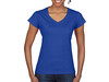 Gildan Ladies` Softstyle® V-Neck T-Shirt, Royal, M bedrucken, Art.-Nr. 109093004