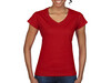 Gildan Ladies` Softstyle® V-Neck T-Shirt, Red, L bedrucken, Art.-Nr. 109094005