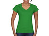Gildan Ladies` Softstyle® V-Neck T-Shirt, Irish Green, L bedrucken, Art.-Nr. 109095095