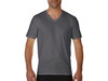 Gildan Premium Cotton Adult V-Neck T-Shirt, Charcoal, XL bedrucken, Art.-Nr. 110091306