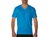 Gildan Premium Cotton Adult V-Neck T-Shirt, Sapphire, 2XL bedrucken, Art.-Nr. 110093297