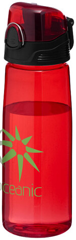 Capri 700 ml Tritan™ Sportflasche, transparent rot bedrucken, Art.-Nr. 10031302 Capri 700 ml Tritan™ Sportflasche, transparent rot bedrucken, Art.-Nr. 10031302