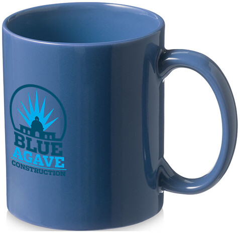 Santos 330 ml Keramiktasse, blau bedrucken, Art.-Nr. 10037801 Santos 330 ml Keramiktasse, blau bedrucken, Art.-Nr. 10037801