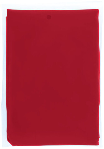 Ziva Einweg Regenponcho mit Hülle, rot bedrucken, Art.-Nr. 10042902 Ziva Einweg Regenponcho mit Hülle, rot bedrucken, Art.-Nr. 10042902