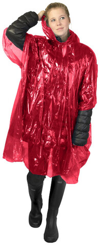Ziva Einweg Regenponcho mit Hülle, rot bedrucken, Art.-Nr. 10042902 Ziva Einweg Regenponcho mit Hülle, rot bedrucken, Art.-Nr. 10042902