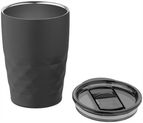 Geo 350 ml Kupfer-Vakuum Isolierbecher, schwarz bedrucken, Art.-Nr. 10045500 Geo 350 ml Kupfer-Vakuum Isolierbecher, schwarz bedrucken, Art.-Nr. 10045500