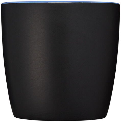 Riviera 340 ml Keramikbecher, schwarz, blau bedrucken, Art.-Nr. 10047601 Riviera 340 ml Keramikbecher, schwarz, blau bedrucken, Art.-Nr. 10047601