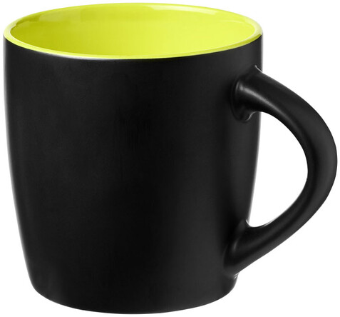 Riviera 340 ml Keramikbecher, schwarz, limone bedrucken, Art.-Nr. 10047604 Riviera 340 ml Keramikbecher, schwarz, limone bedrucken, Art.-Nr. 10047604