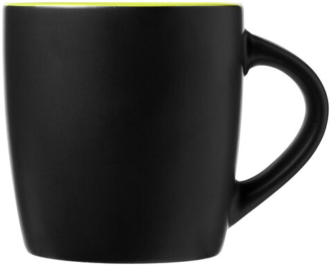 Riviera 340 ml Keramikbecher, schwarz, limone bedrucken, Art.-Nr. 10047604 Riviera 340 ml Keramikbecher, schwarz, limone bedrucken, Art.-Nr. 10047604