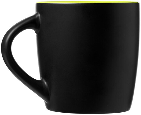Riviera 340 ml Keramikbecher, schwarz, limone bedrucken, Art.-Nr. 10047604 Riviera 340 ml Keramikbecher, schwarz, limone bedrucken, Art.-Nr. 10047604