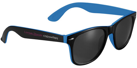 Sun Ray Sonnenbrille mit zweifarbigen Tönen, processblau, schwarz bedrucken, Art.-Nr. 10050001 Sun Ray Sonnenbrille mit zweifarbigen Tönen, processblau, schwarz bedrucken, Art.-Nr. 10050001