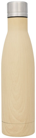 Vasa Kupfer-Vakuum Isolierflasche in Holzoptik, 500 ml, braun bedrucken, Art.-Nr. 10051500