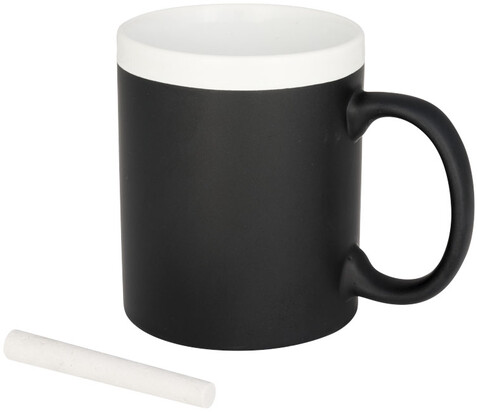 Chalk-write 330 ml Keramiktasse, weiss bedrucken, Art.-Nr. 10052600