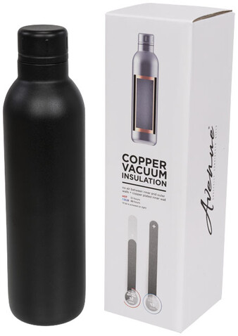 Odin 510 ml Kupfer-Vakuum Isolierflasche, schwarz bedrucken, Art.-Nr. 10054900 Odin 510 ml Kupfer-Vakuum Isolierflasche, schwarz bedrucken, Art.-Nr. 10054900