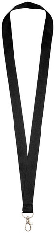 Impey Lanyard mit praktischem Haken, schwarz bedrucken, Art.-Nr. 10250701