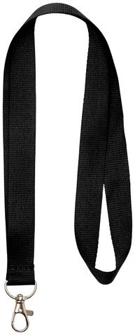 Impey Lanyard mit praktischem Haken, schwarz bedrucken, Art.-Nr. 10250701