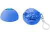 Xina Regenponcho in ballförmiger Hülle mit Schlüsselanhänger, blau bedrucken, Art.-Nr. 10301004