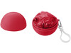 Xina Regenponcho in ballförmiger Hülle mit Schlüsselanhänger, rot bedrucken, Art.-Nr. 10301005