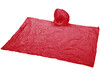 Xina Regenponcho in ballförmiger Hülle mit Schlüsselanhänger, rot bedrucken, Art.-Nr. 10301005
