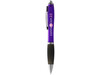 Nash Kugelschreiber farbig mit schwarzem Griff, lila, schwarz bedrucken, Art.-Nr. 10608507