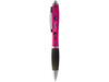 Nash Kugelschreiber farbig mit schwarzem Griff, rosa, schwarz bedrucken, Art.-Nr. 10608508