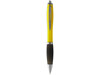 Nash Kugelschreiber farbig mit schwarzem Griff, gelb, schwarz bedrucken, Art.-Nr. 10615506