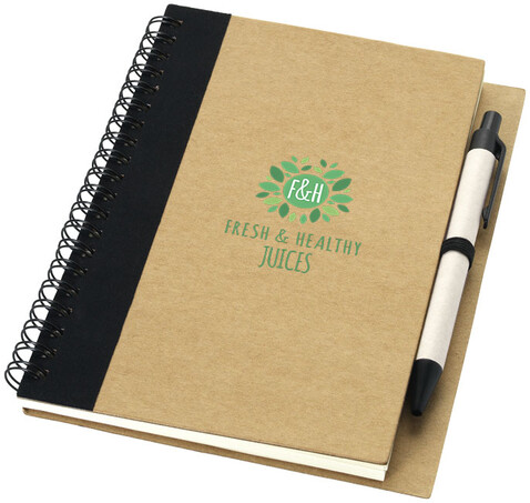 Priestly A6 Recycling Notizbuch mit Stift, natur, schwarz bedrucken, Art.-Nr. 10626801 Priestly A6 Recycling Notizbuch mit Stift, natur, schwarz bedrucken, Art.-Nr. 10626801