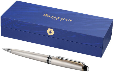 Waterman Expert Kugelschreiber (blaue Mine), stahl, gold bedrucken, Art.-Nr. 10650503 Waterman Expert Kugelschreiber (blaue Mine), stahl, gold bedrucken, Art.-Nr. 10650503