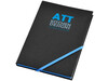Travers Hard Cover A5 Notizbuch, schwarz, blau bedrucken, Art.-Nr. 10674200